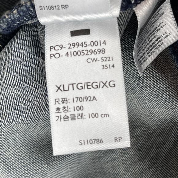 LEVIS Jacket Womens XL Trucker Red Tab Original Denim Cotton Stretch Blue - Picture 13 of 16